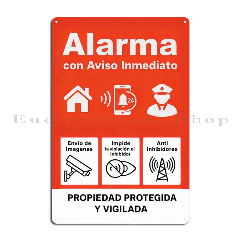 Home Security Alarm - Retro 24 saat Alarm Sistemi Metal