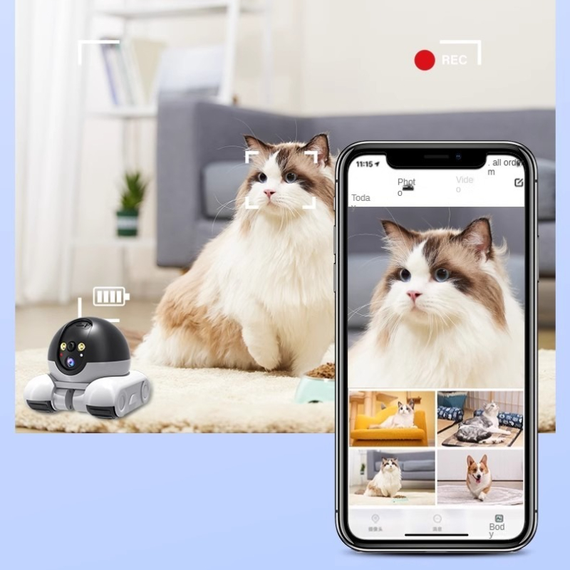 Home Security Robot - 4MP IP Kamera 5G WiFi Çift