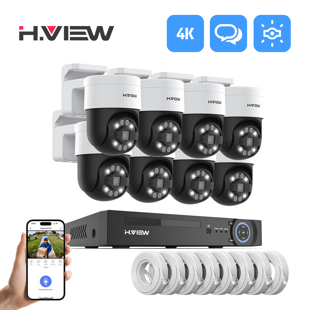 Home Security Deals - H.view 8Ch 4K 5MP 8MP Cctv