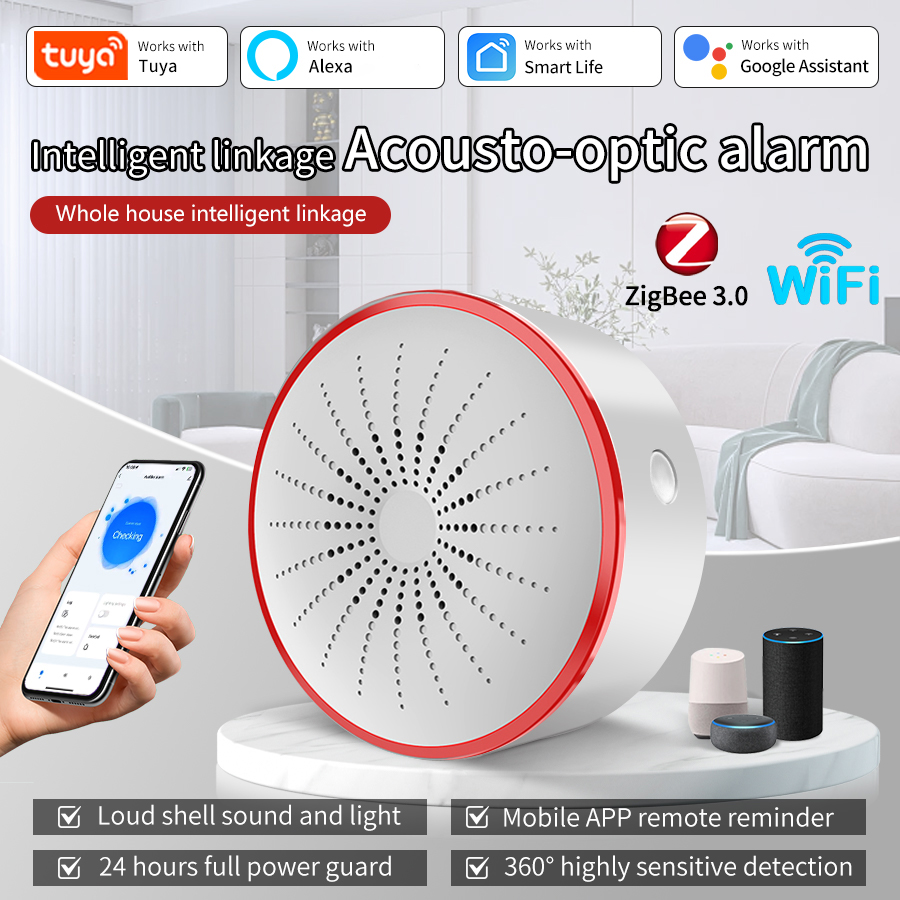 Home Security Deals - Tuya WiFi ZigBee Akıllı Alarm Sireni