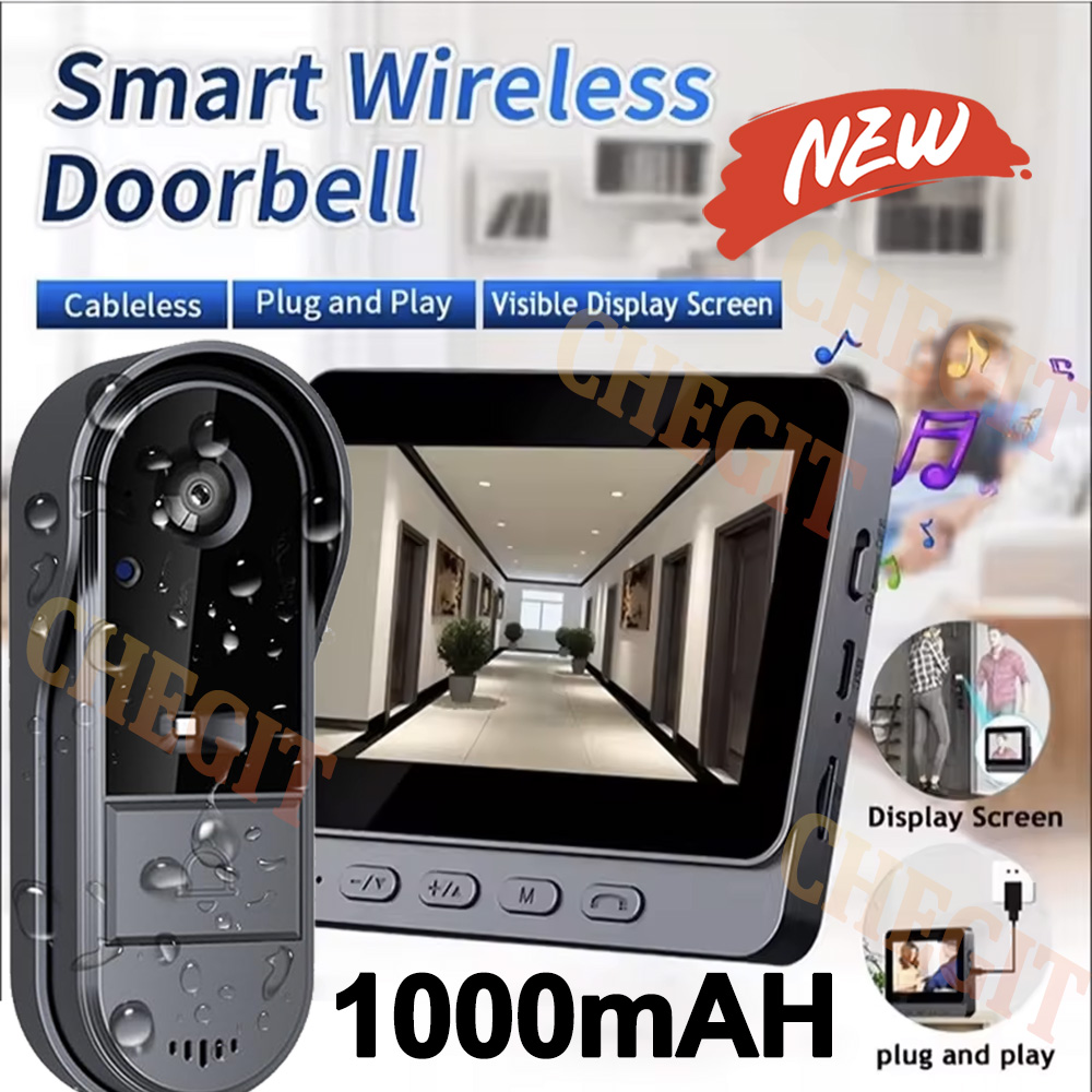 Home Security Premium - Kablosuz Wifi Kapı Zili Kamerası 1080P