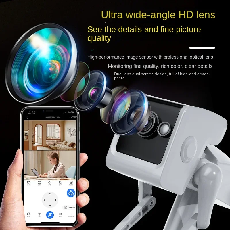 Home Security Robot - 2MP Kamera IP Kamera Kablosuz Ev