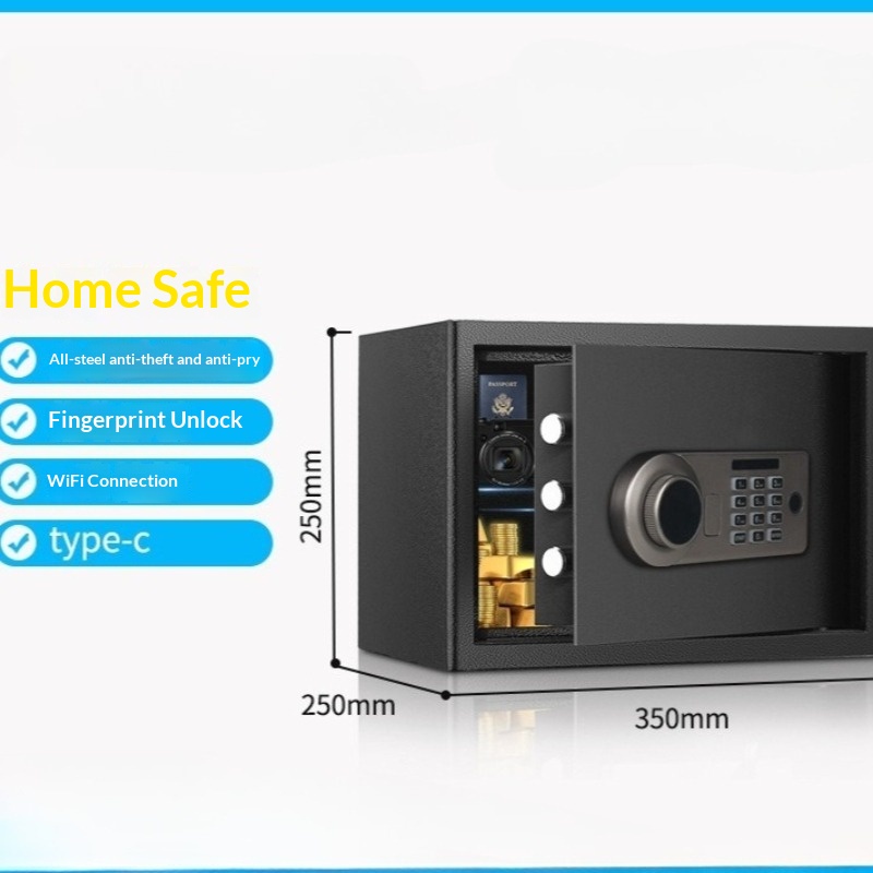 Home Security Box - Elektronik Şifreli Kasa 25cm Mini Ev