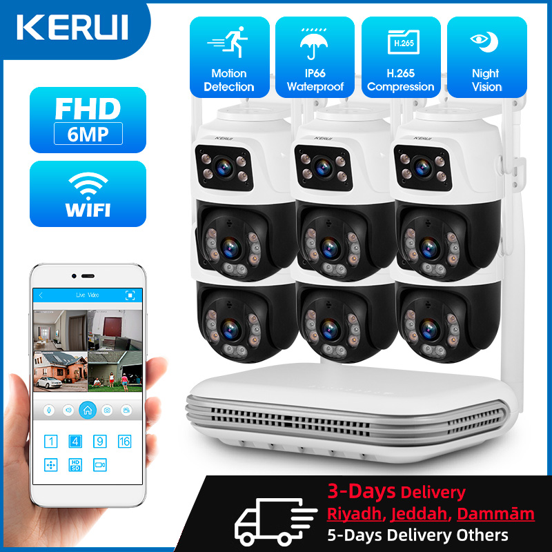 Home Security Deals - KERUI Su Geçirmez 6MP HD Kablosuz