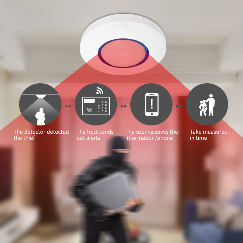 Pet Immune Pir Sensor - MC-7380R Evcil Hayvanlara Dayanıklı Odaklanmış Kablosuz