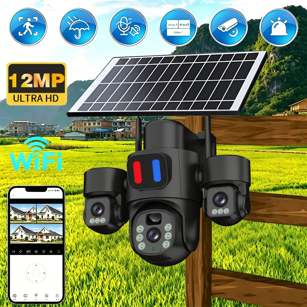 Home Security Premium - Güneş Enerjili WiFi PTZ Kamera Dış
