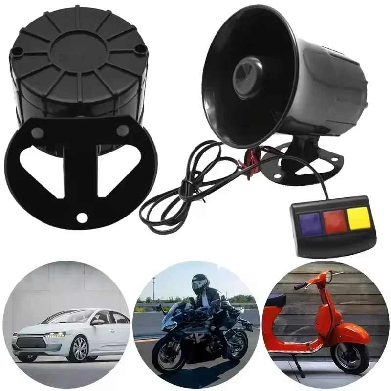 Home Security Police - 12V 3 Tonlu Ses Yüksek Sesle