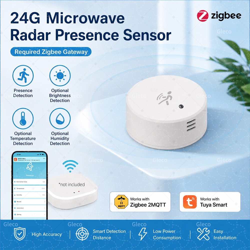 Home Security Battery - Zigbee İnsan Varlık Sensörü Tuya 24G