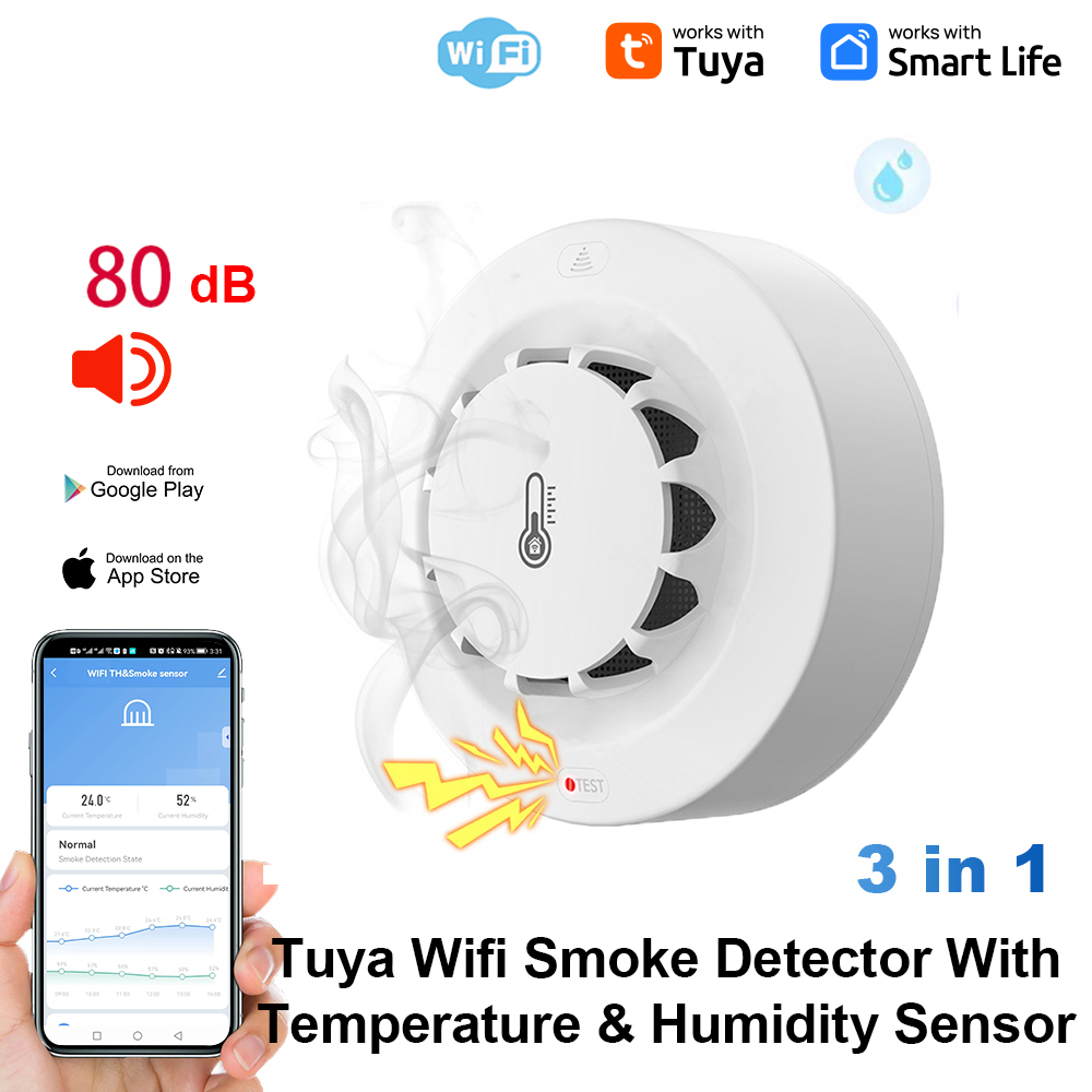Tuya WiFi Sıcaklık ve Nem Sens - Home Security Alarm incelemesi ve fiyatı
