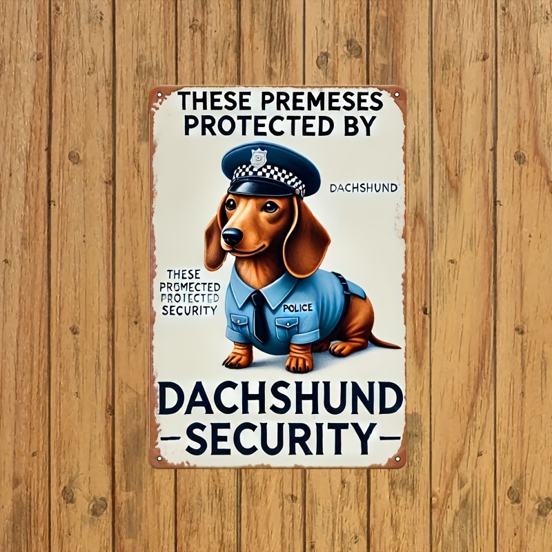 2D Düz Vintage Dachshund Güven - Home Security Police incelemesi ve fiyatı