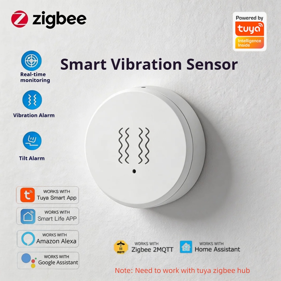 Tuya Zigbee Akıllı Titreşim Se - Home Security Alarm incelemesi ve fiyatı