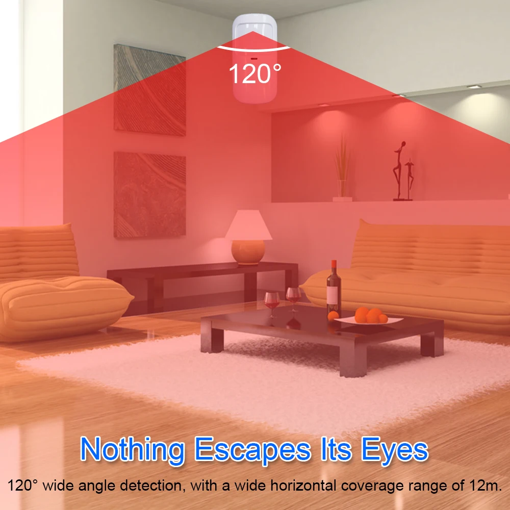 Beyaz kablosuz 433MHz kızılöte - Pet Immune Pir Sensor incelemesi ve fiyatı