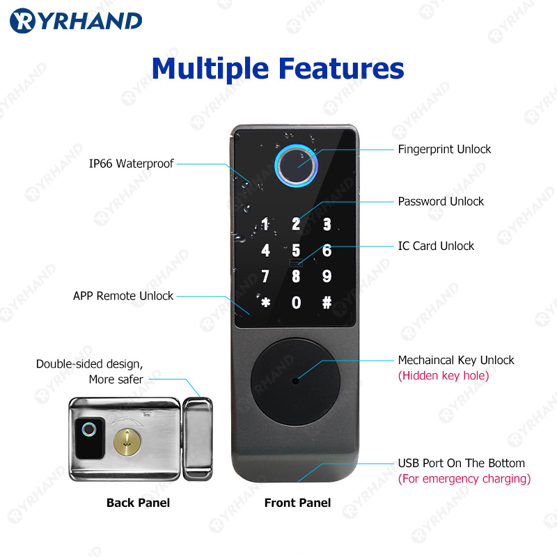 Tuya akıllı kilit su geçirmez  - Home Security Battery incelemesi ve fiyatı